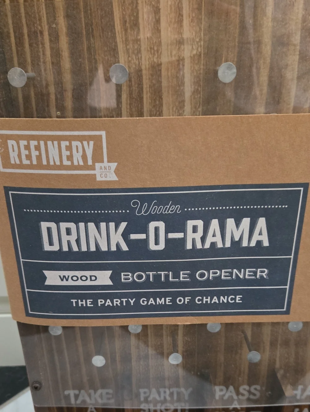 Drink-O-Rama Wooden Bottle Opener Game - Man Cave Game